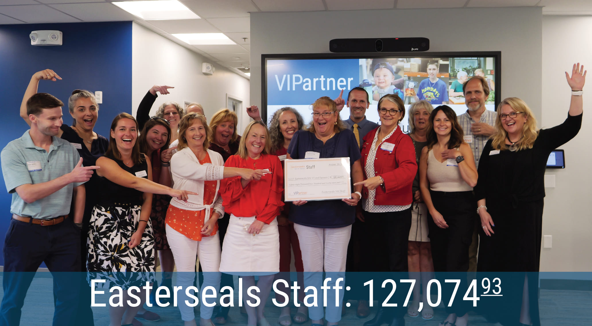 Easterseals NH staff group photo at the 2023 VIP Campaign Wrap-up