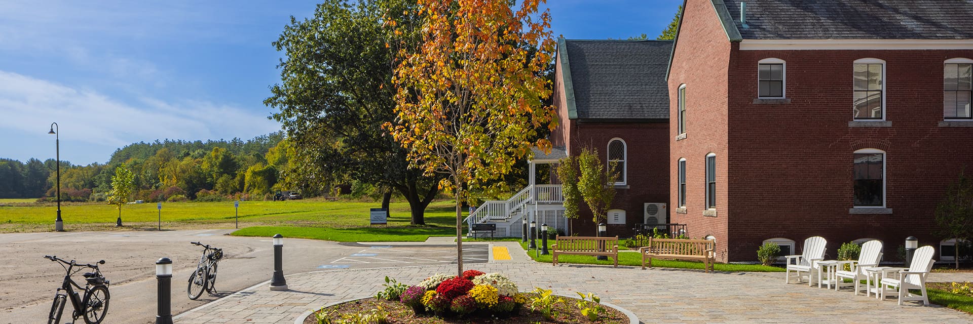 Military & Veterans Campus retreat center patio area