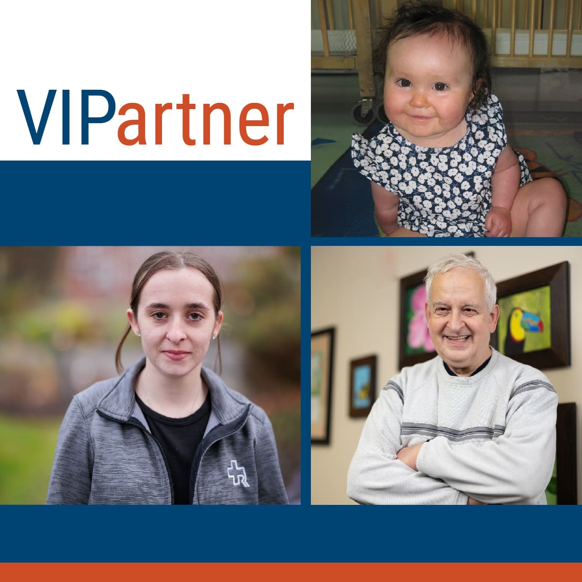 VIParnters 2024 campaign banner that includes client photos.