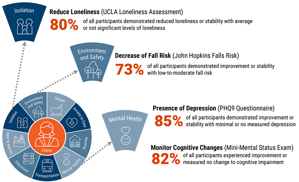 Adult Day assessment graphic with stats