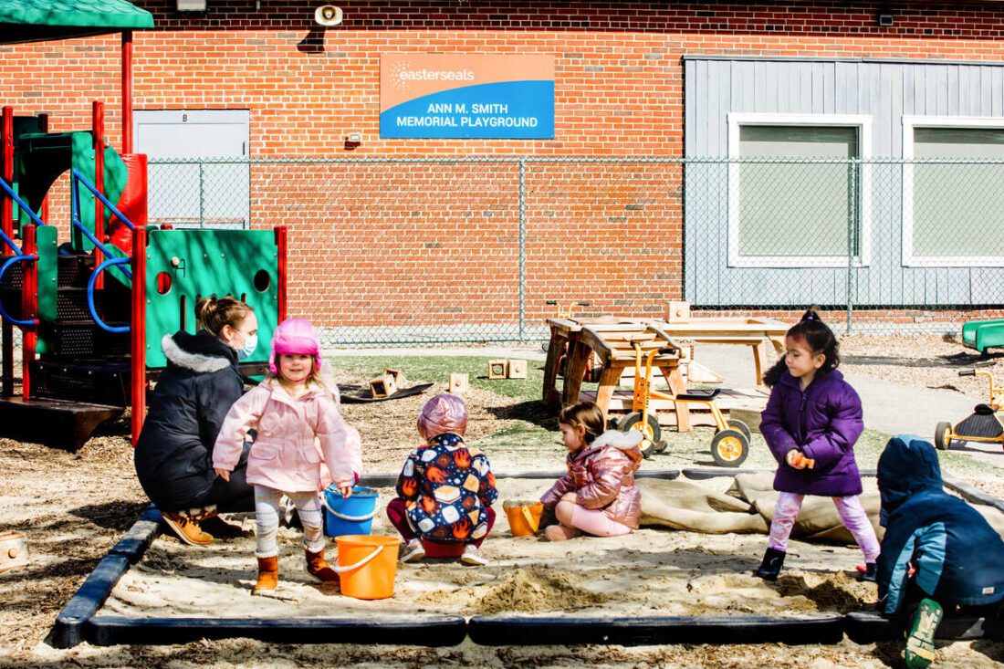 children on playground
