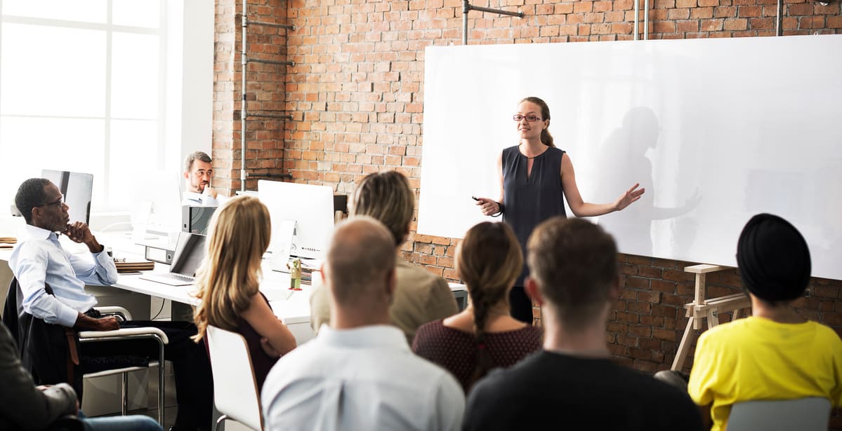 Business Team Training Listening Meeting Concept