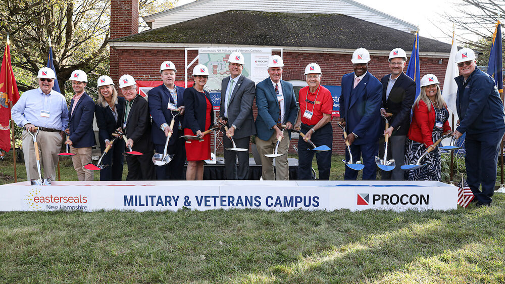 The groundbreaking ceremony for the Easterseals NH Military & Veterans Campus celebrated a first of its kind in New Hampshire, the development of co-located housing and a hub of services for the military community.