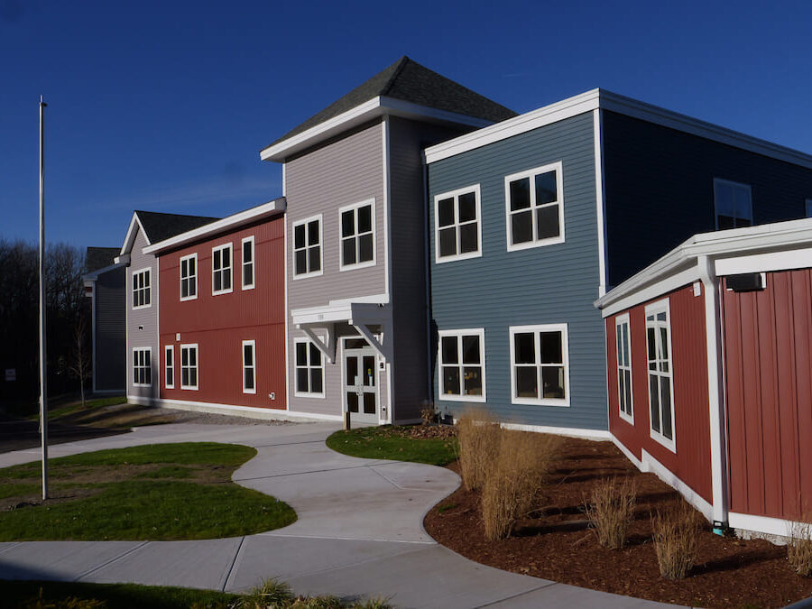 Exterior of the new Gammon Academy School at Zachary Road