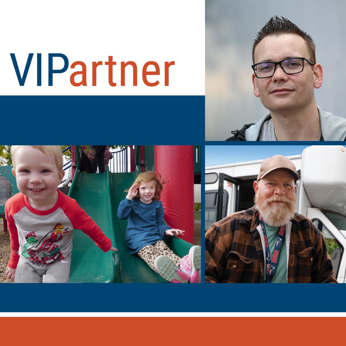 VIParnters 2025 campaign banner that includes client photos.