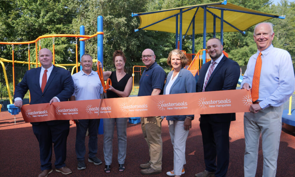 Easterseals NH staff and partners group photo at the Gammon Academy new school ribbon cutting