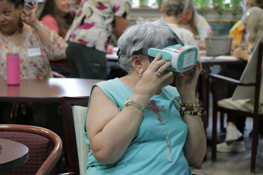 Easterseals NH Adult Day Manchester clients using VR headsets