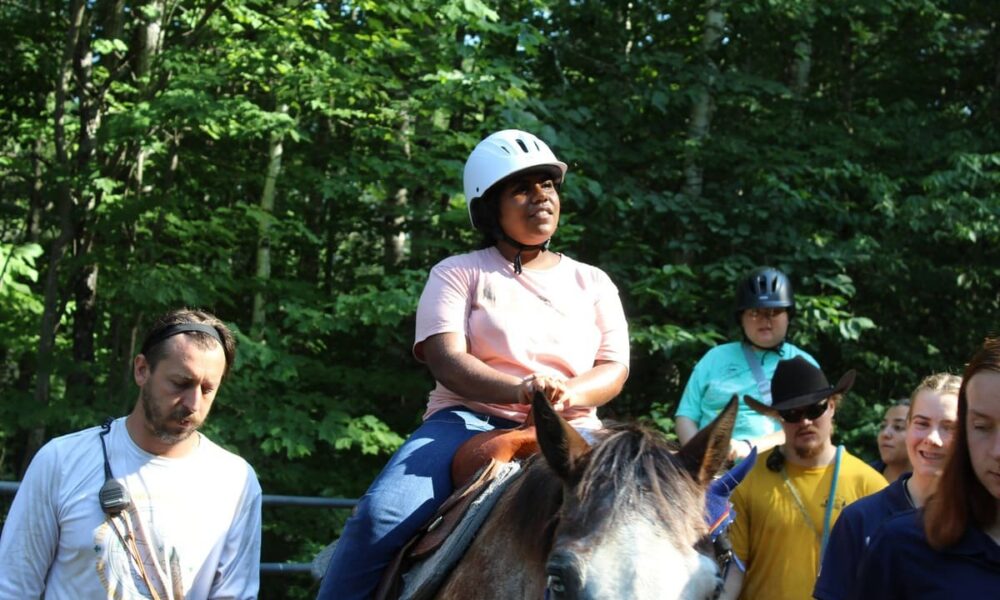 riding a horse at camp sno mo
