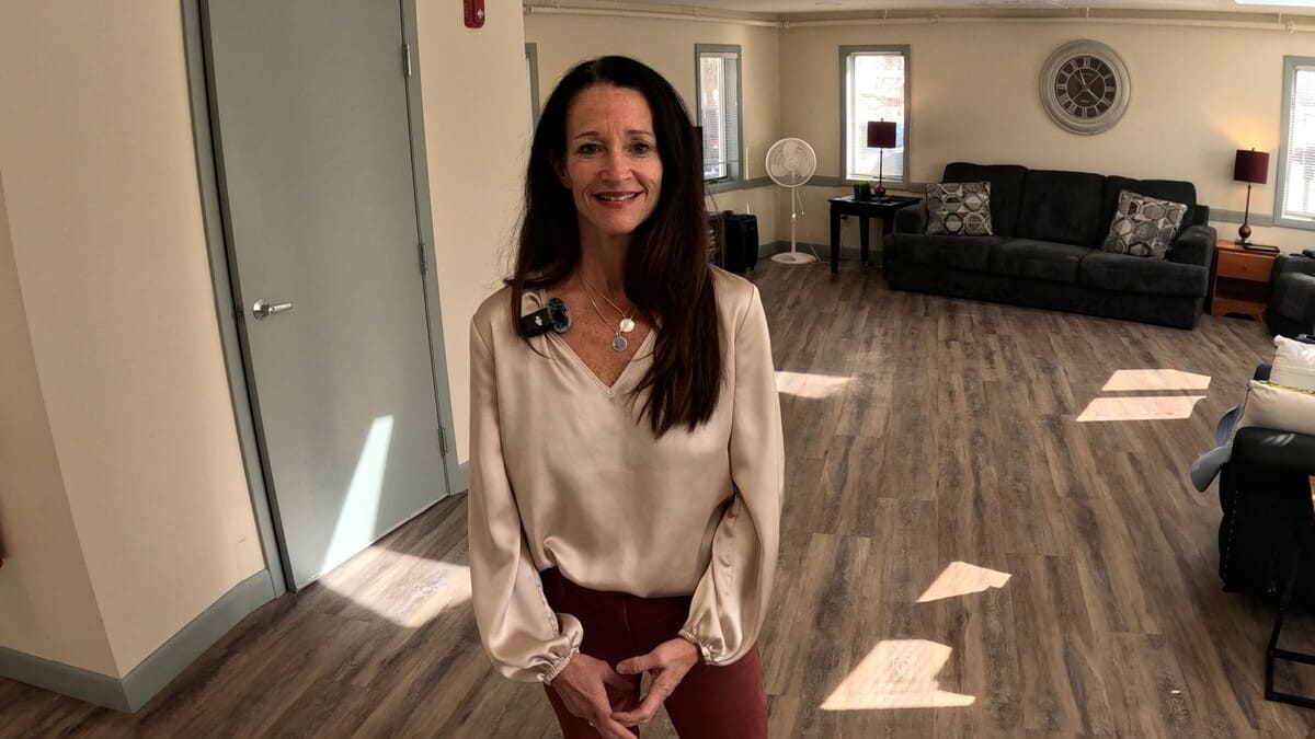 Renee giving tour of Easterseals NH Community Based Services home in Exeter.