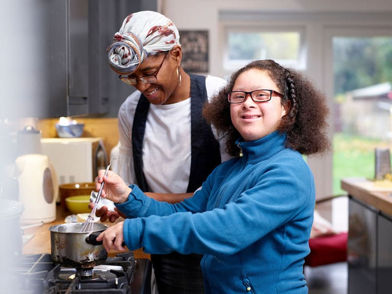 Paraprofessional with a Client